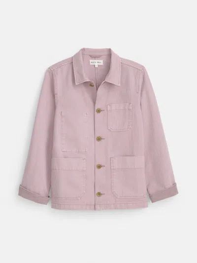 Alex Mill Britt Work Jacket In Herringbone In Thistle