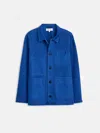 Alex Mill Britt Work Jacket In Recycled Denim In Electric Blue