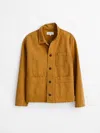 Alex Mill Britt Work Jacket In Upcycled Denim In Golden Khaki