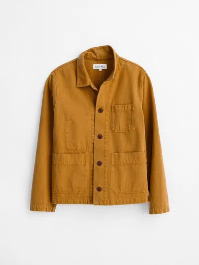 Alex Mill Britt Work Jacket In Upcycled Denim In Golden Khaki