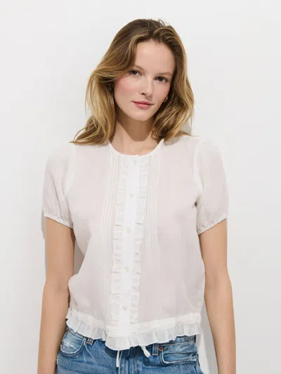 Alex Mill Brittany Top In Ramie In White