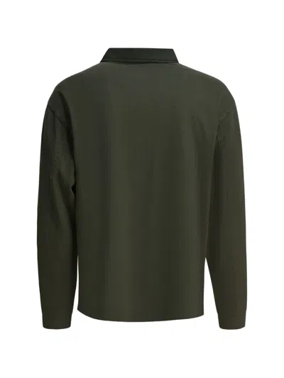 Alex Mill Cotton Rugby Style Long Sleeve Polo In Animal Print