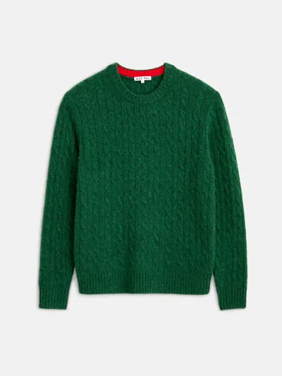 Alex Mill Cable Crewneck Sweater In Heather Pine