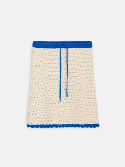 Alex Mill Callie Hand Crochet Skirt In Cotton In Neutral