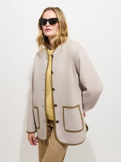 Alex Mill Cambridge Jacket In Boiled Wool In Neutral