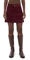 Alex Mill Camden Corduroy Skirt Burgundy In Burgundy