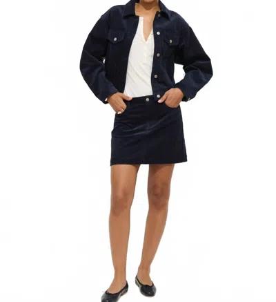 Alex Mill Camden Rider Corduroy Jacket In Dark Navy In Blue