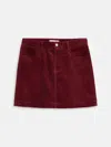 Alex Mill Camden Skirt In Corduroy In Burgundy