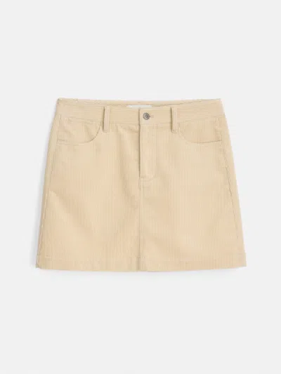 Alex Mill Camden Skirt In Corduroy In Light Bone