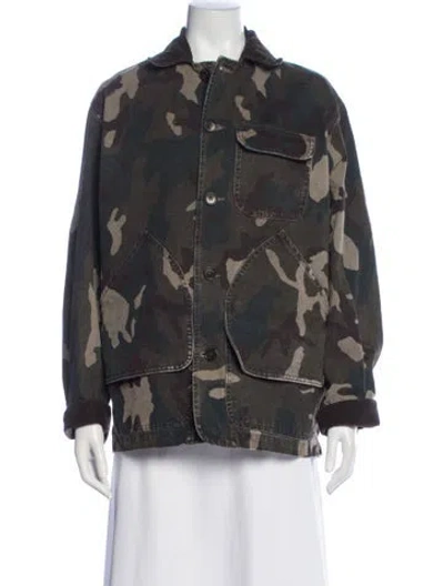 Pre-owned Alex Mill Camouflage Print Down Jacket In Multi