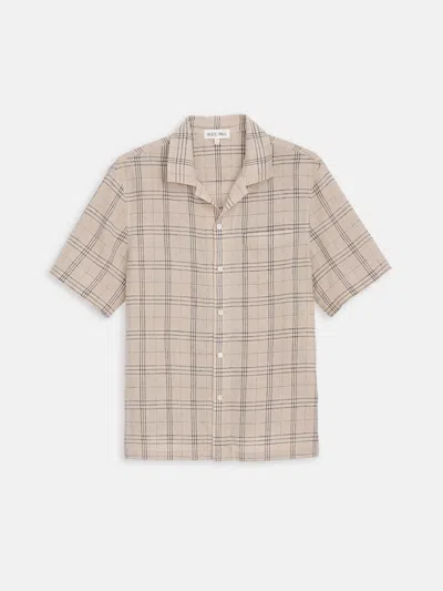 Alex Mill Camp Shirt In Flax Plaid In Neutral