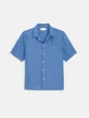 Alex Mill Camp Shirt In Linen In Blue