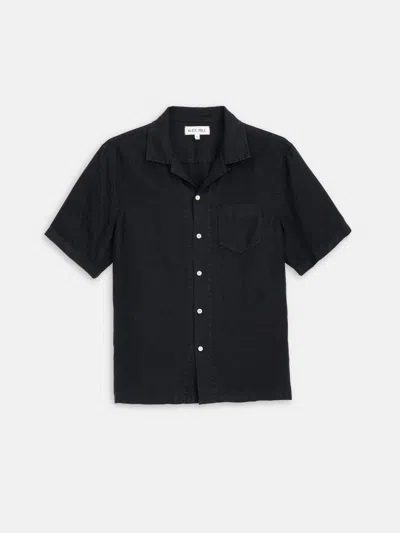 Alex Mill Camp Shirt In Linen In Black