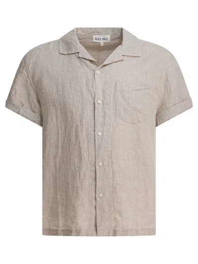 Alex Mill Short Sleeve Camp Shirt Chest Pocket In Neutral