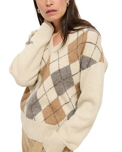 ALEX MILL CAMPBELL ARGYLE V NECK SWEATER