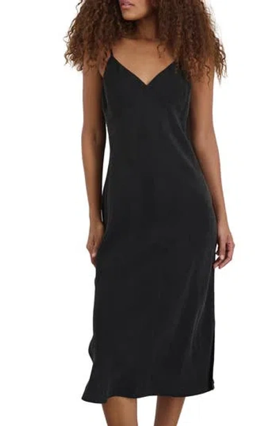 Alex Mill Carly Cupro Blend Slipdress In Black