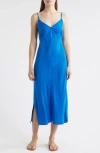 Alex Mill Carly Cupro Blend Slipdress In Blue