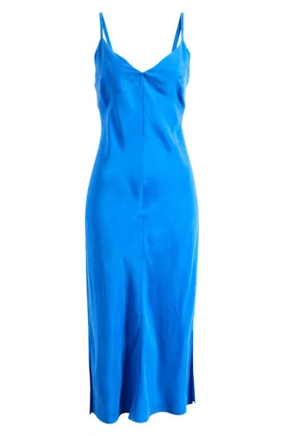 Alex Mill Carly Cupro Blend Slipdress In Lapis Blue