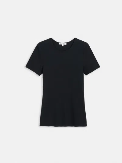 Alex Mill Carolyn Tee In Fine Rib In Black