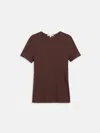 Alex Mill Carolyn Tee In Fine Rib In Brown