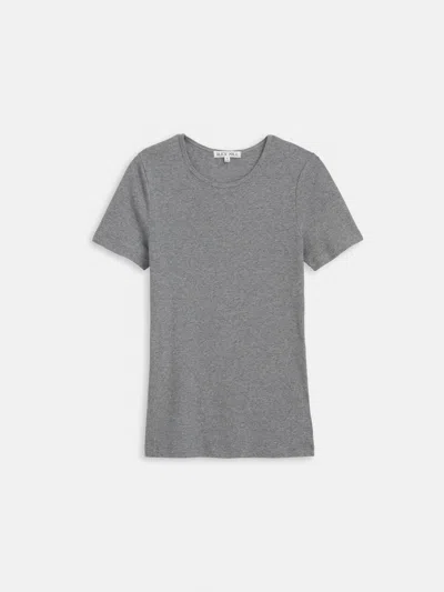 Alex Mill Carolyn Tee In Fine Rib In Gray