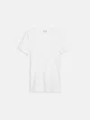 Alex Mill Carolyn Tee In Fine Rib In White