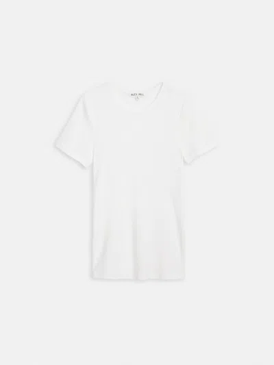 Alex Mill Carolyn Tee In Fine Rib In White