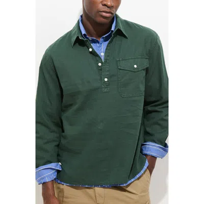 Alex Mill Carter Linen & Cotton Popover Shirt In Pine Grove