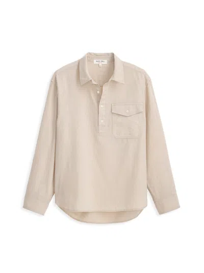 Alex Mill Carter Popover In Cotton Linen In Ecru