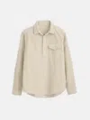 Alex Mill Popover Shirt In Fine Wale Corduroy In Light Putty