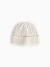 Alex Mill Cashmere Cable Beanie In Chalk