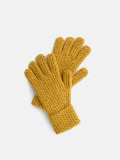 Alex Mill Cashmere Knit Gloves In Yellow
