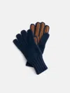 Alex Mill Cashmere Leather Patch Gloves In Black