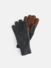 Alex Mill Cashmere Leather Patch Gloves In Flannel
