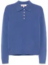 Alex Mill Alice Cashmere Polo Sweater In Blue