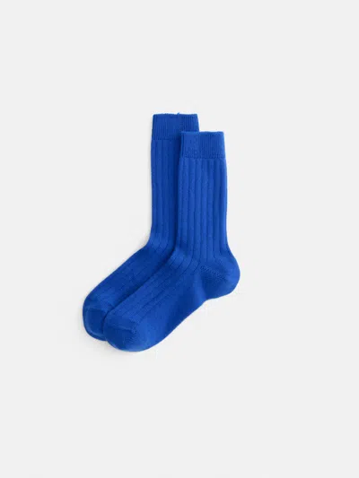 Alex Mill Cashmere Socks In Cruise Blue
