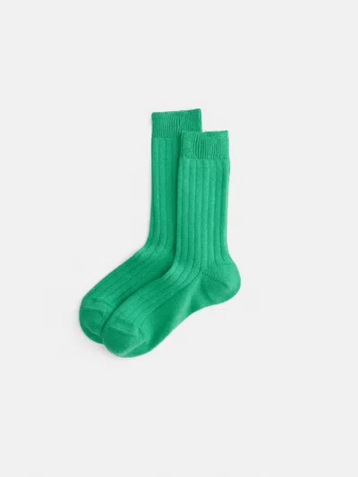 Alex Mill Cashmere Socks In Kelly Green