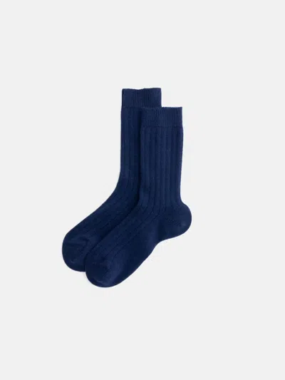 Alex Mill Cashmere Socks In Navy