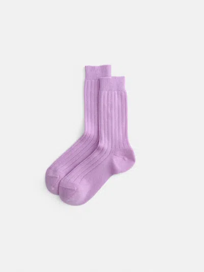 Alex Mill Cashmere Socks In Wild Orchid