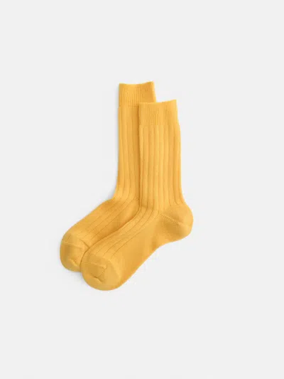 Alex Mill Cashmere Socks In Yellow