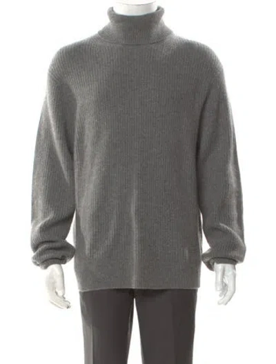Pre-owned Alex Mill Cashmere Turtleneck Pullover In Gray