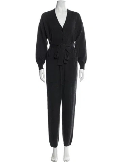 Pre-owned Alex Mill Cashmere V-neck Jumpsuit In Gray
