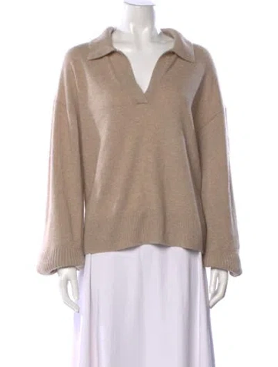 Pre-owned Alex Mill Cashmere V-neck Sweater In Neutral