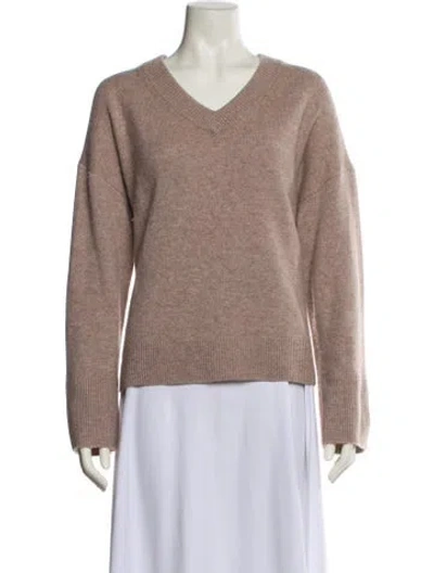 Pre-owned Alex Mill Cashmere V-neck Sweater In Neutral