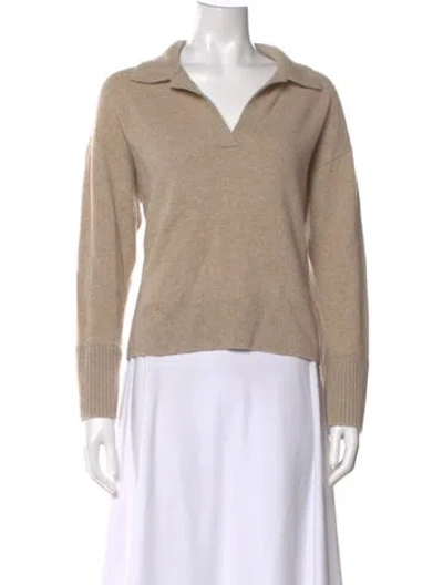 Pre-owned Alex Mill Cashmere V-neck Sweater In Neutral