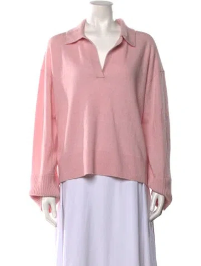 Pre-owned Alex Mill Cashmere V-neck Sweater In Pink