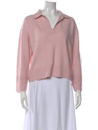 Pre-owned Alex Mill Cashmere V-neck Sweater In Pink