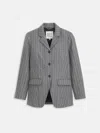 Alex Mill Chalkstripe Primrose Blazer In Wool In Gray