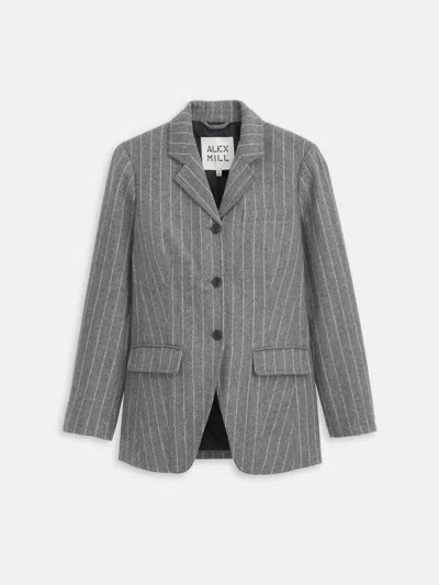 Alex Mill Chalkstripe Primrose Blazer In Wool In Gray