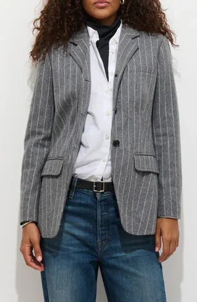 Alex Mill Chalkstripe Wool Blazer In Gray
